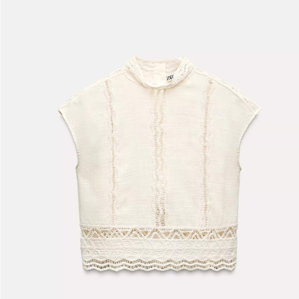 Elegant Cream Lace Women's Top
